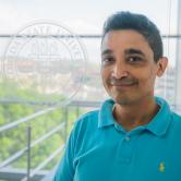 Javier Stanziola in the FSU Panama main campus buildin